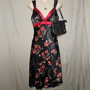 Byerwear Too Floral Satin Cocktail Party‎ Dress